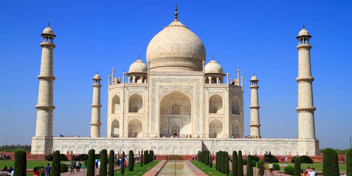 Le Taj Mahal un jour de visite