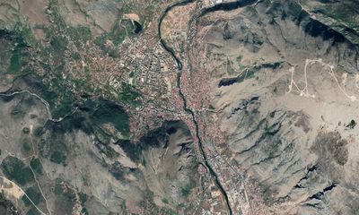 Vue aérienne de Mostar