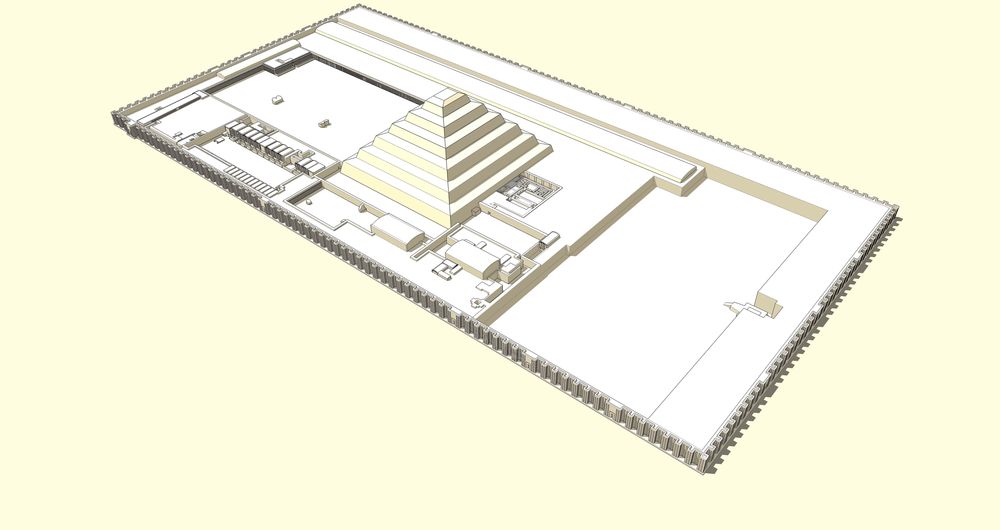 Schéma du complexe funéraire de Djéser