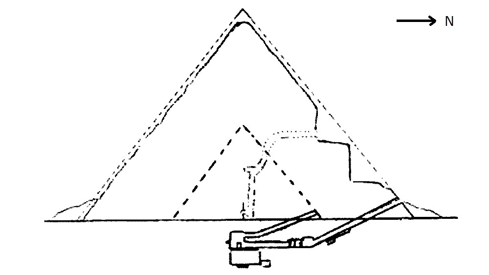 Galeries et structure interne de la pyramide de Mykérinos