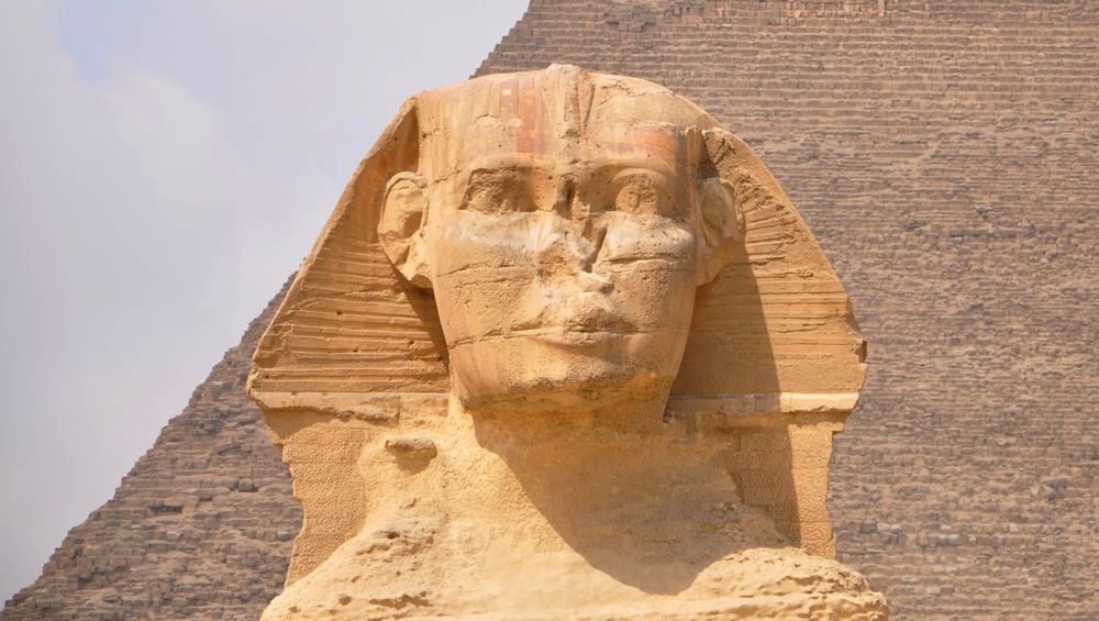 Le visage du Sphinx d'Egypte