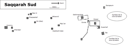 Plan de Saqqarah Sud (Cliquez pour agrandir)