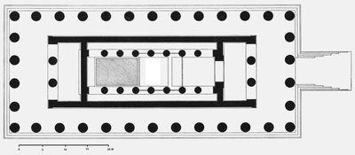 Plan du temple de Zeus