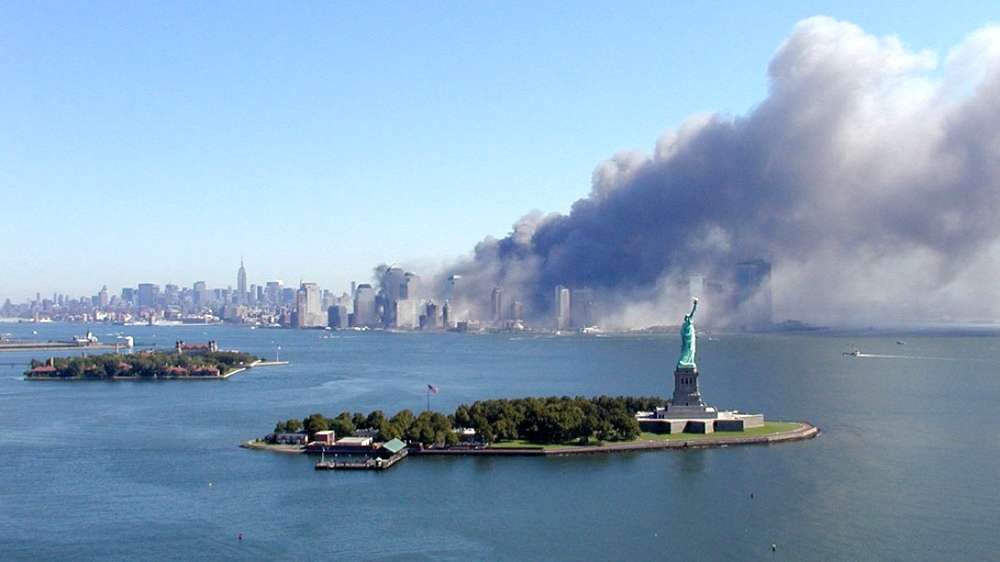 La statue le jour des attentats du 11 septembre