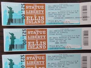 Tickets d'accès à la statue de la Liberté