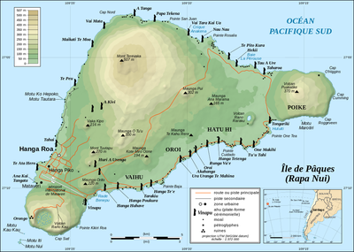 Carte de l'île de Pâques