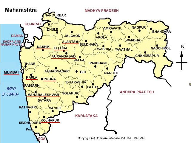 Carte Maharashtra