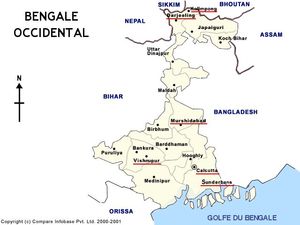 Carte du Bengale occidental