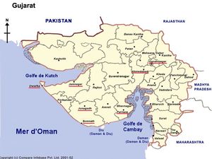Carte de Gujarat