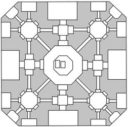 Plan du mausolée du Taj Mahal