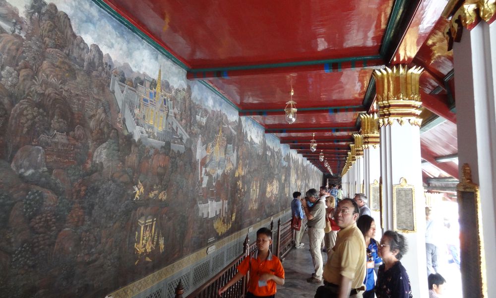 Peintures racontant le Ramakien