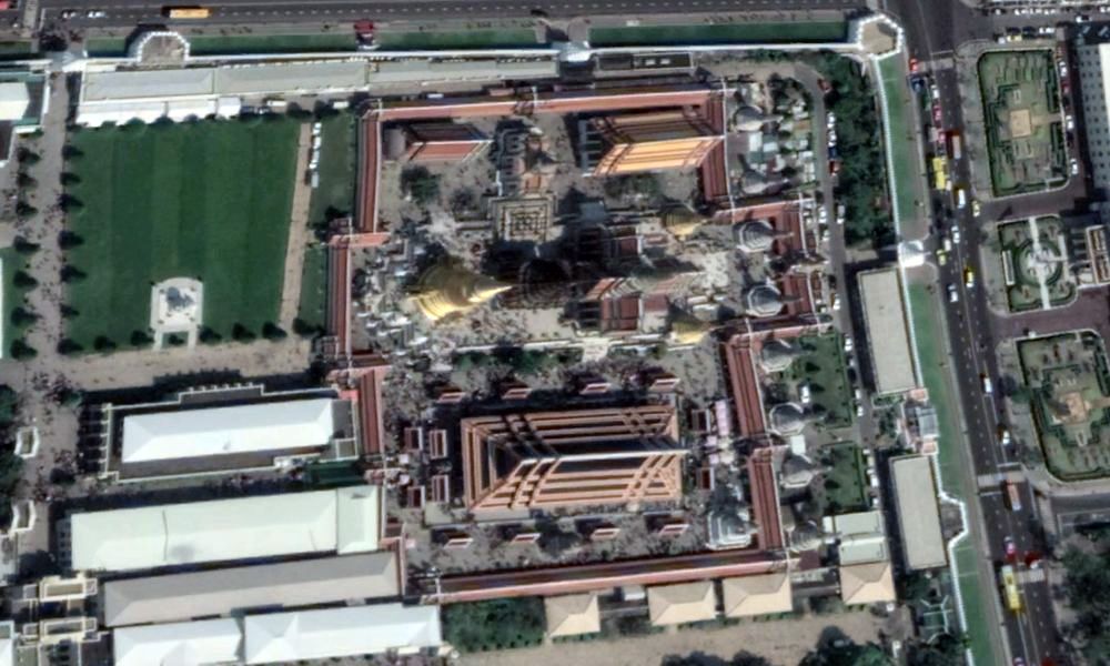 Vue aérienne du temple