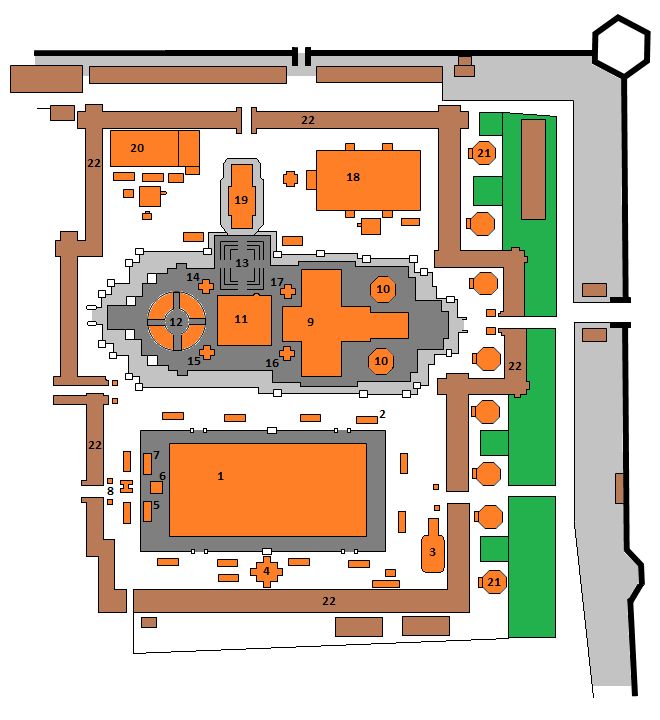 Plan du temple du Bouddha d'émeraude