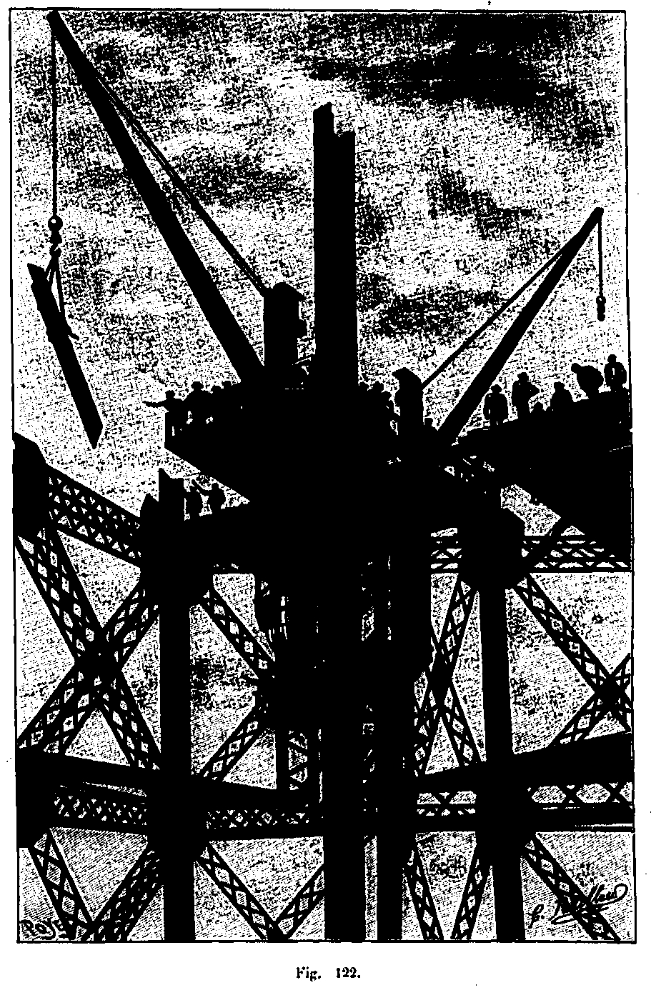 Grue de montage de la tour Eiffel