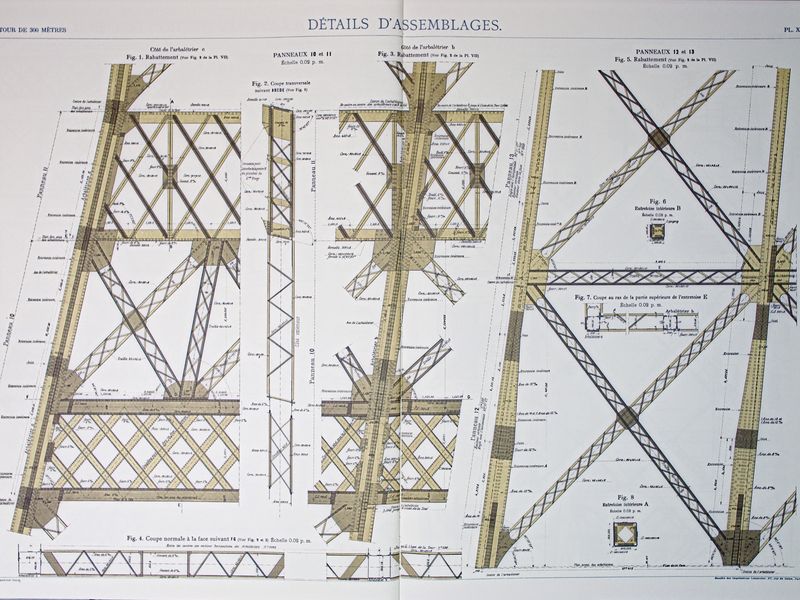 Plan de la tour Eiffel