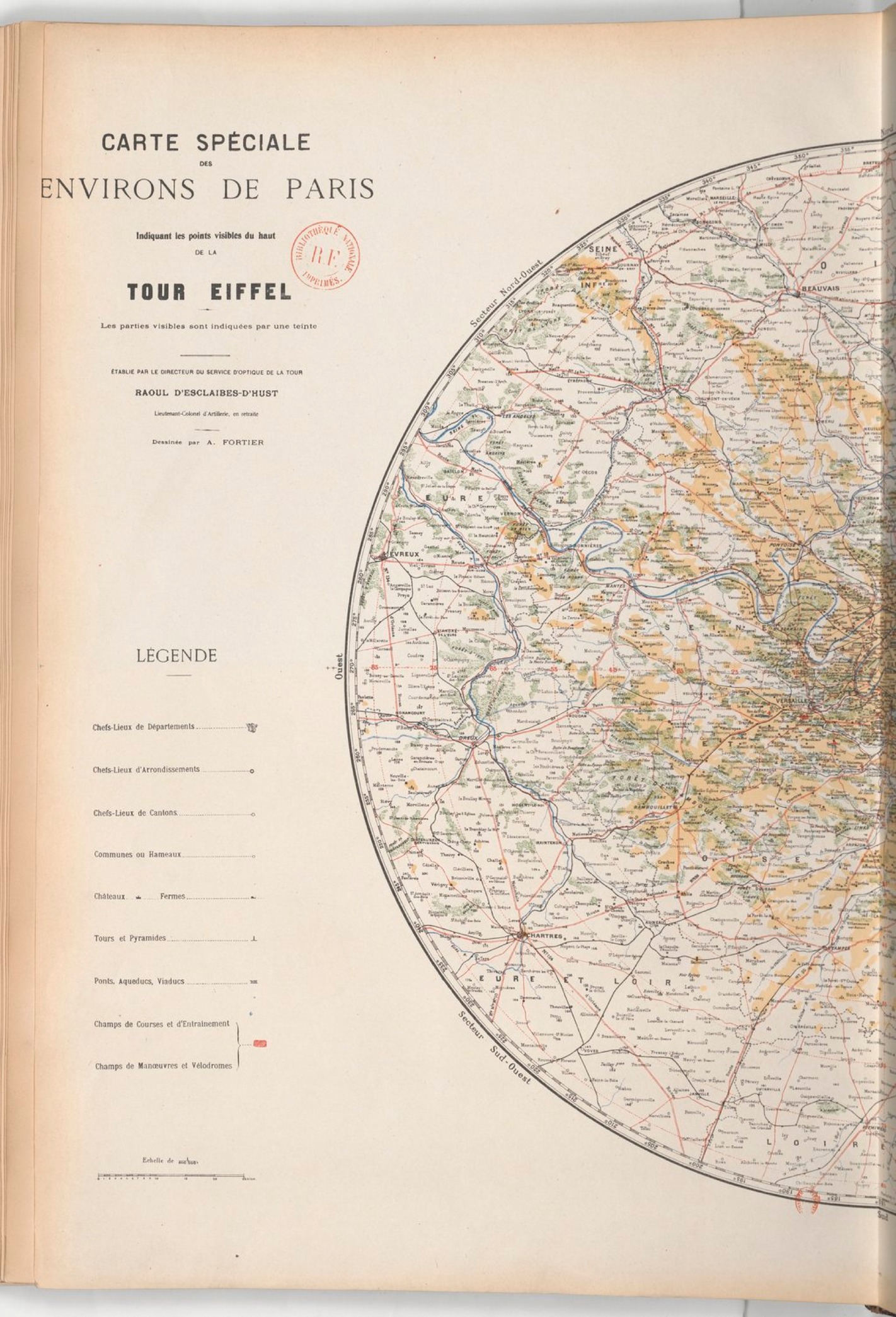 Carte des environs de Paris